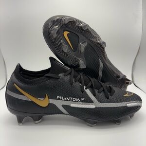 Nike Phantom GT2 Elite FG Black Metallic Gold CZ9890-007 Mens Size 6.5 / 8 Wmns